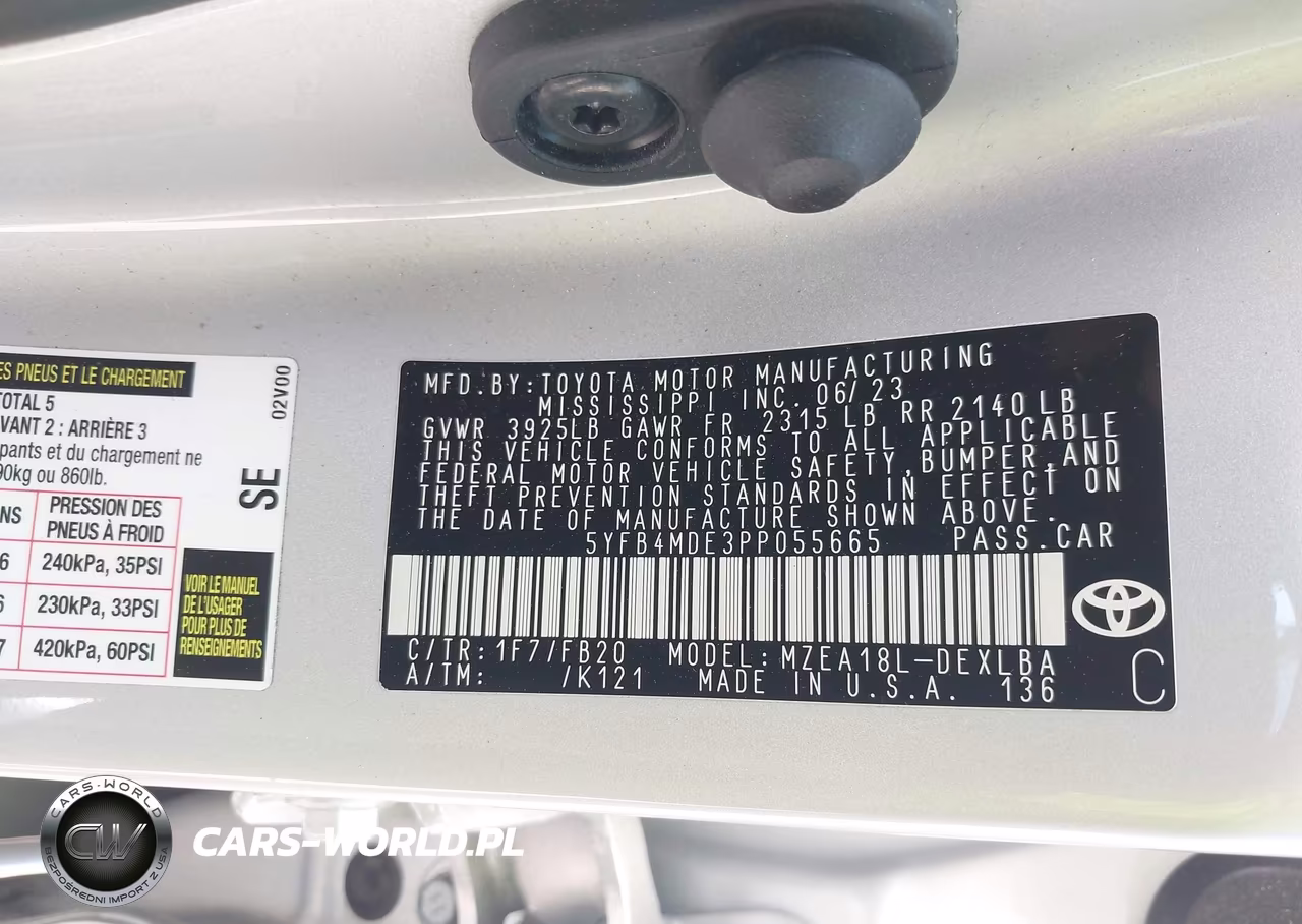 2023 Toyota Corolla Le VIN:5YFB4MDE3PP055665 - 9