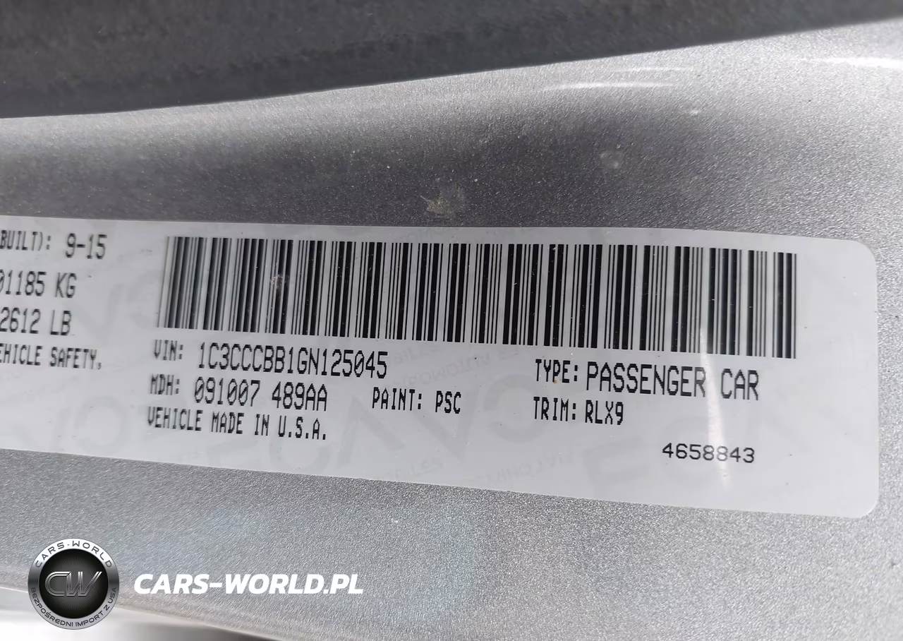 2016 Chrysler 200 S VIN:1C3CCCBB1GN125045 - 9