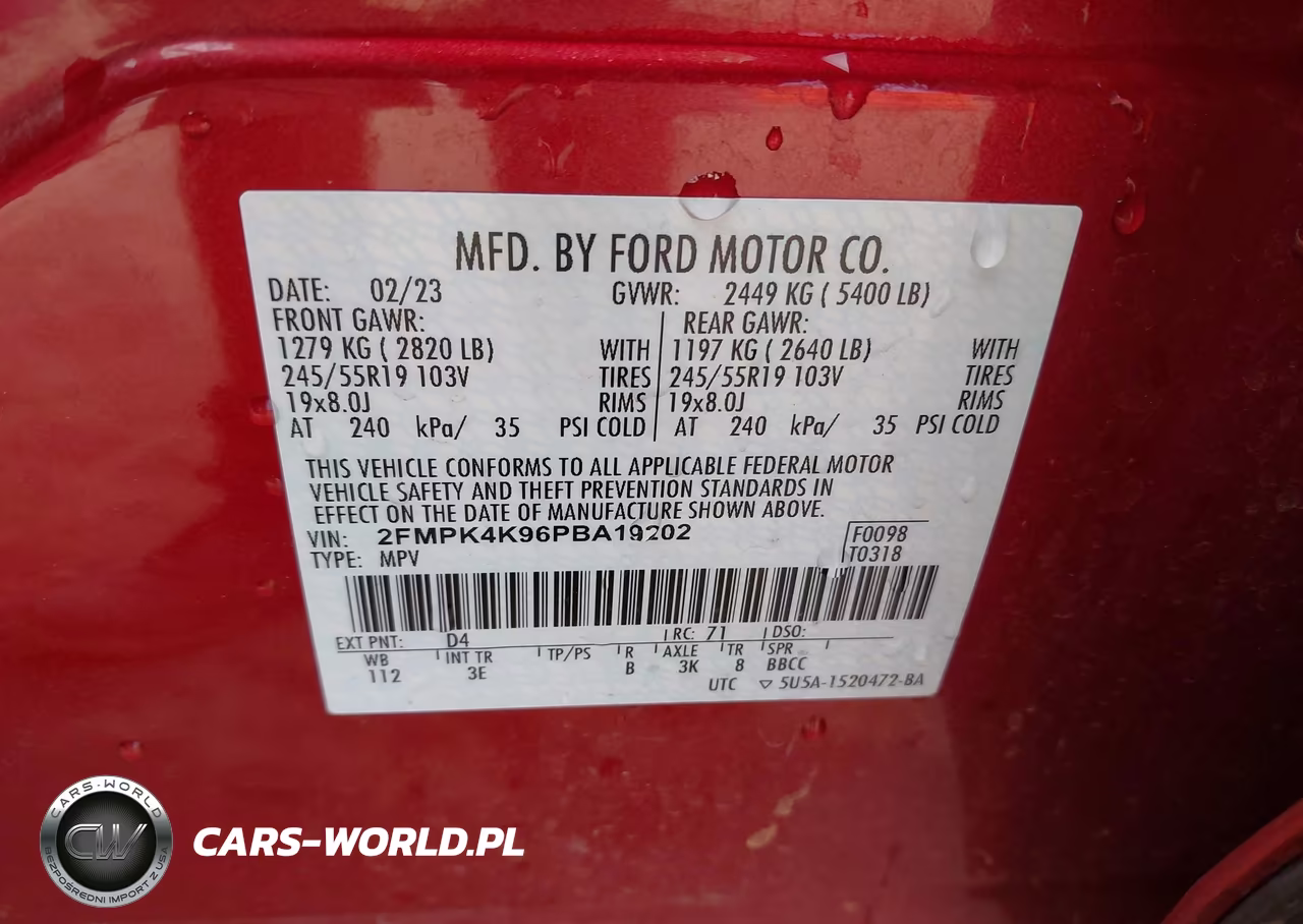 2023 Ford Edge Titanium VIN:2FMPK4K96PBA19202 - 9