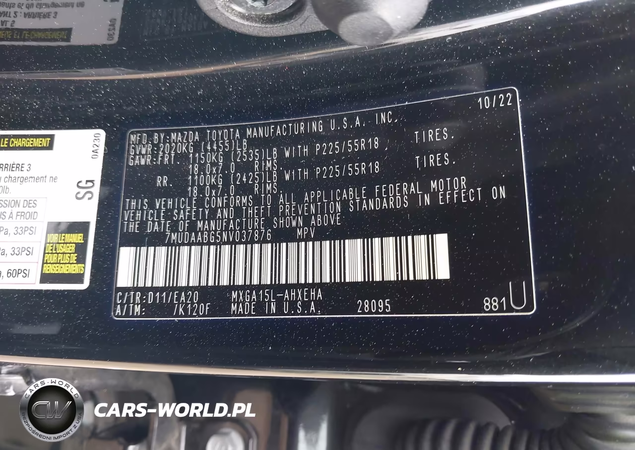 2022 Toyota Corolla Cross Xle VIN:7MUDAABG5NV037876 - 9