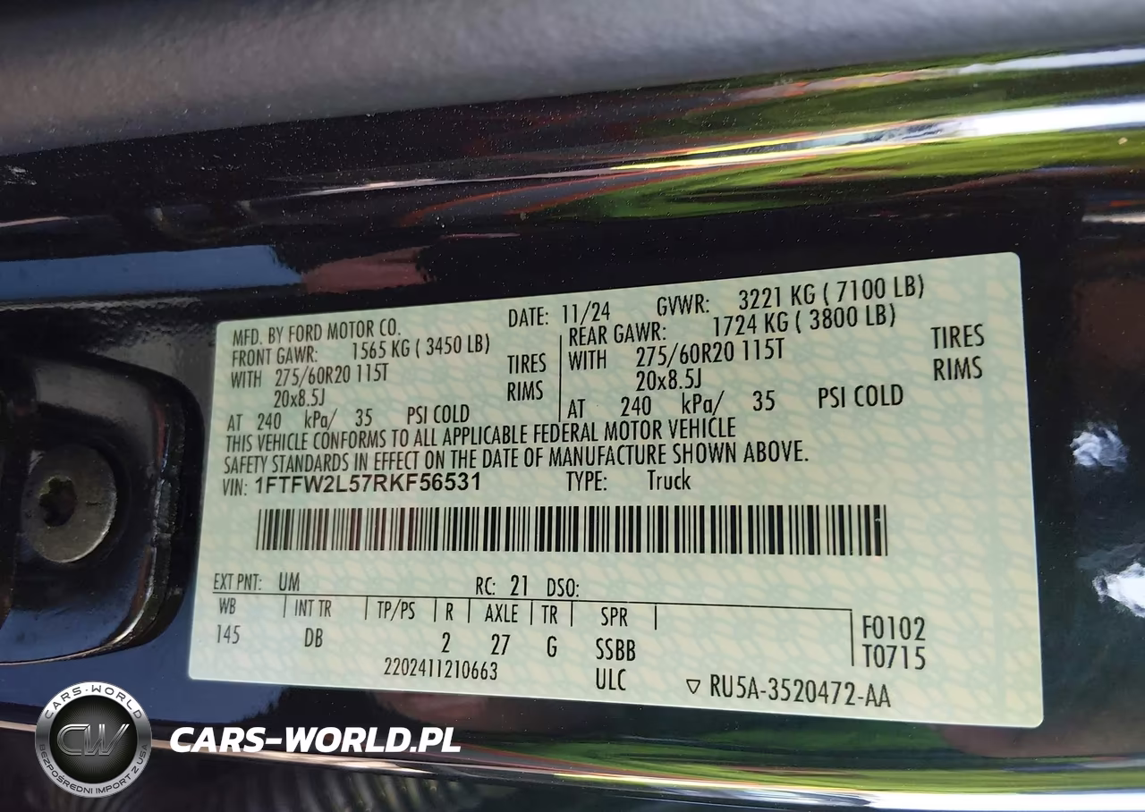 2024 Ford F-150 Stx VIN:1FTFW2L57RKF56531 - 9
