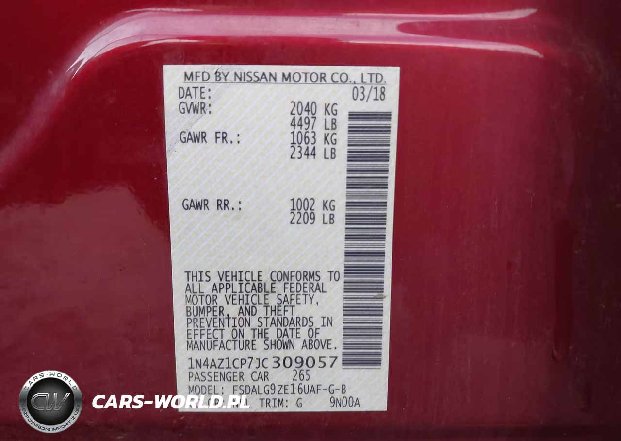 2018 Nissan Leaf Sl VIN:1N4AZ1CP7JC309057 - 9