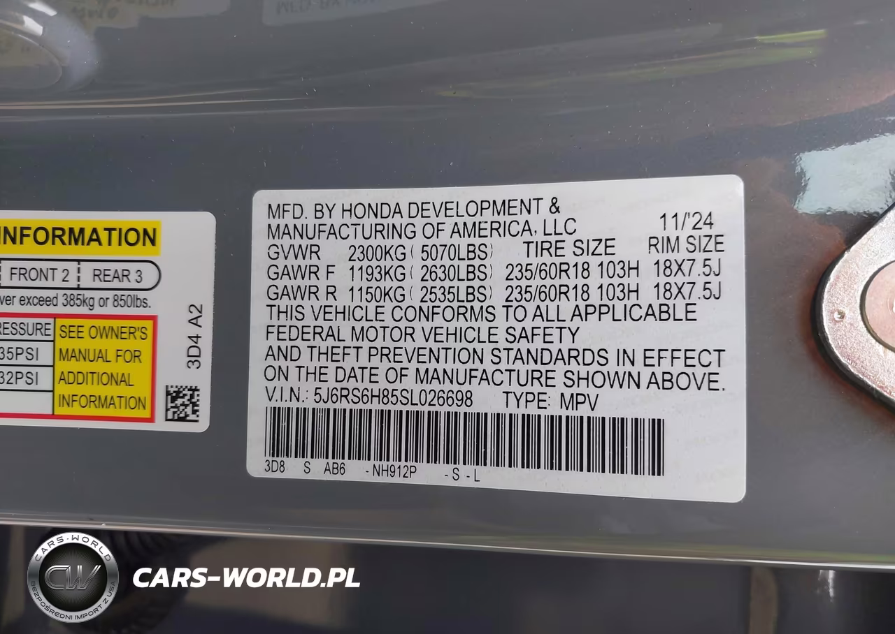 2025 Honda Cr-V Hybrid Sport-L VIN:5J6RS6H85SL026698 - 9