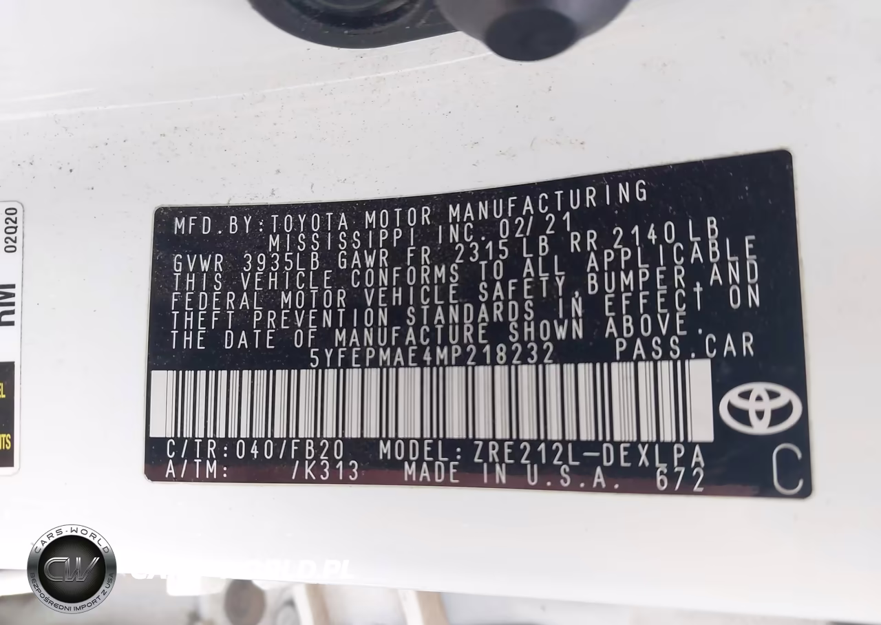 2021 Toyota Corolla Le VIN:5YFEPMAE4MP218232 - 9