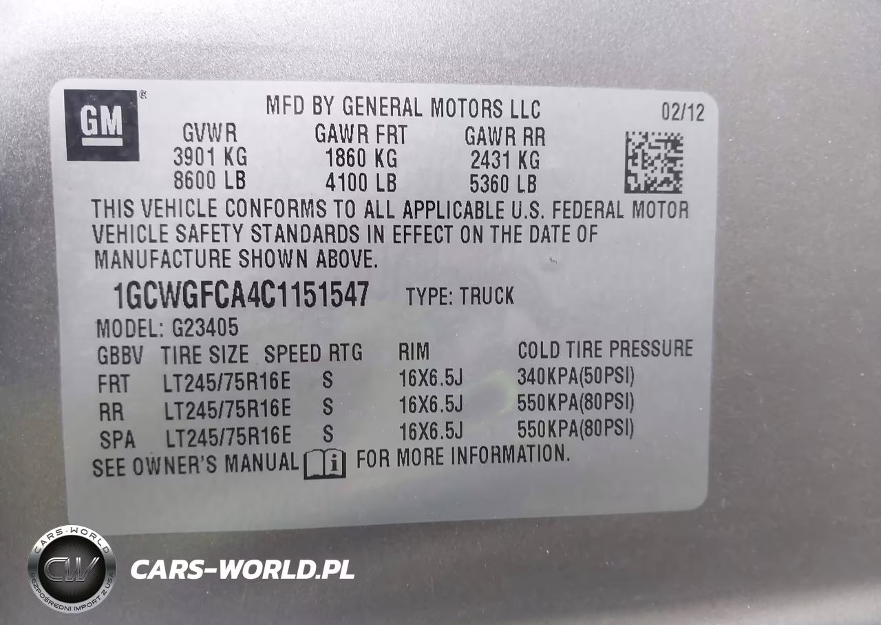 2012 Chevrolet Express 2500 Work Van VIN:1GCWGFCA4C1151547 - 9