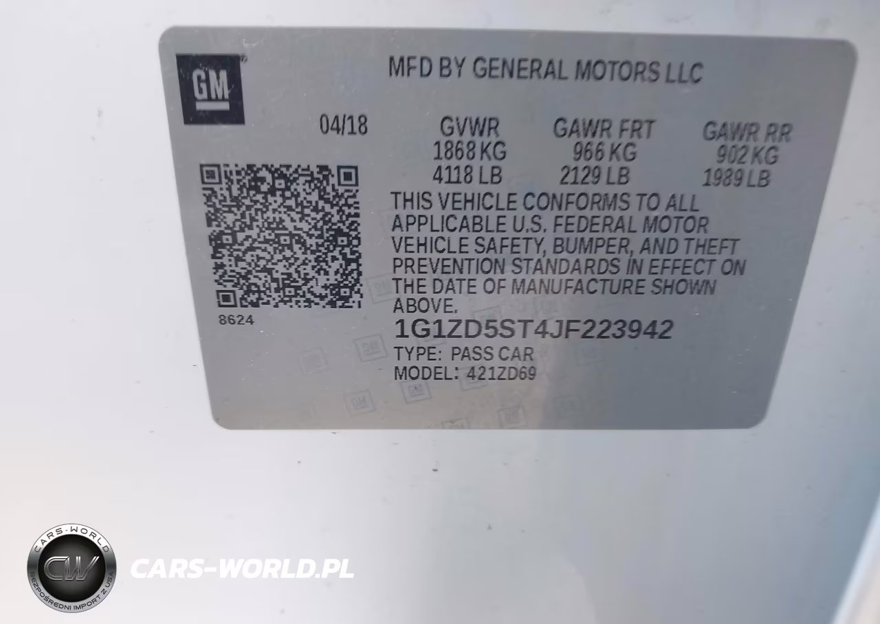 2018 Chevrolet Malibu Lt VIN:1G1ZD5ST4JF223942 - 9