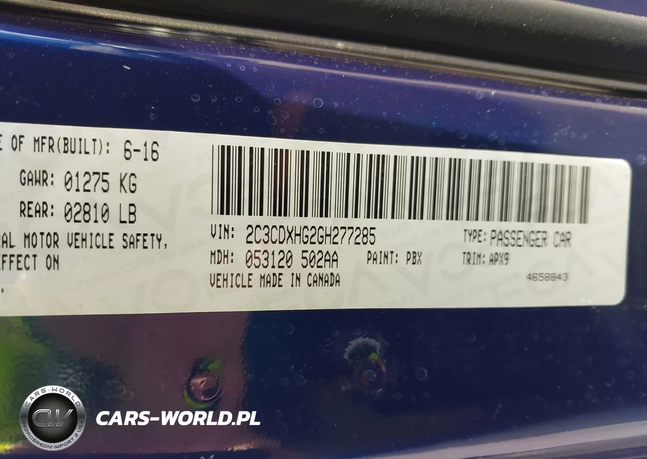 2016 Dodge Charger Sxt VIN:2C3CDXHG2GH277285 - 9