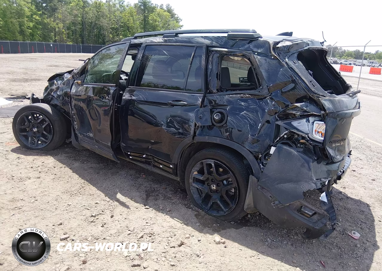 2024 Honda Passport Awd Black VIN:5FNYF8H86RB002652 - 3