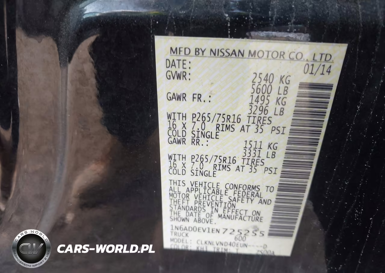 2014 Nissan Frontier Pro-4X VIN:1N6AD0EV1EN725255 - 9
