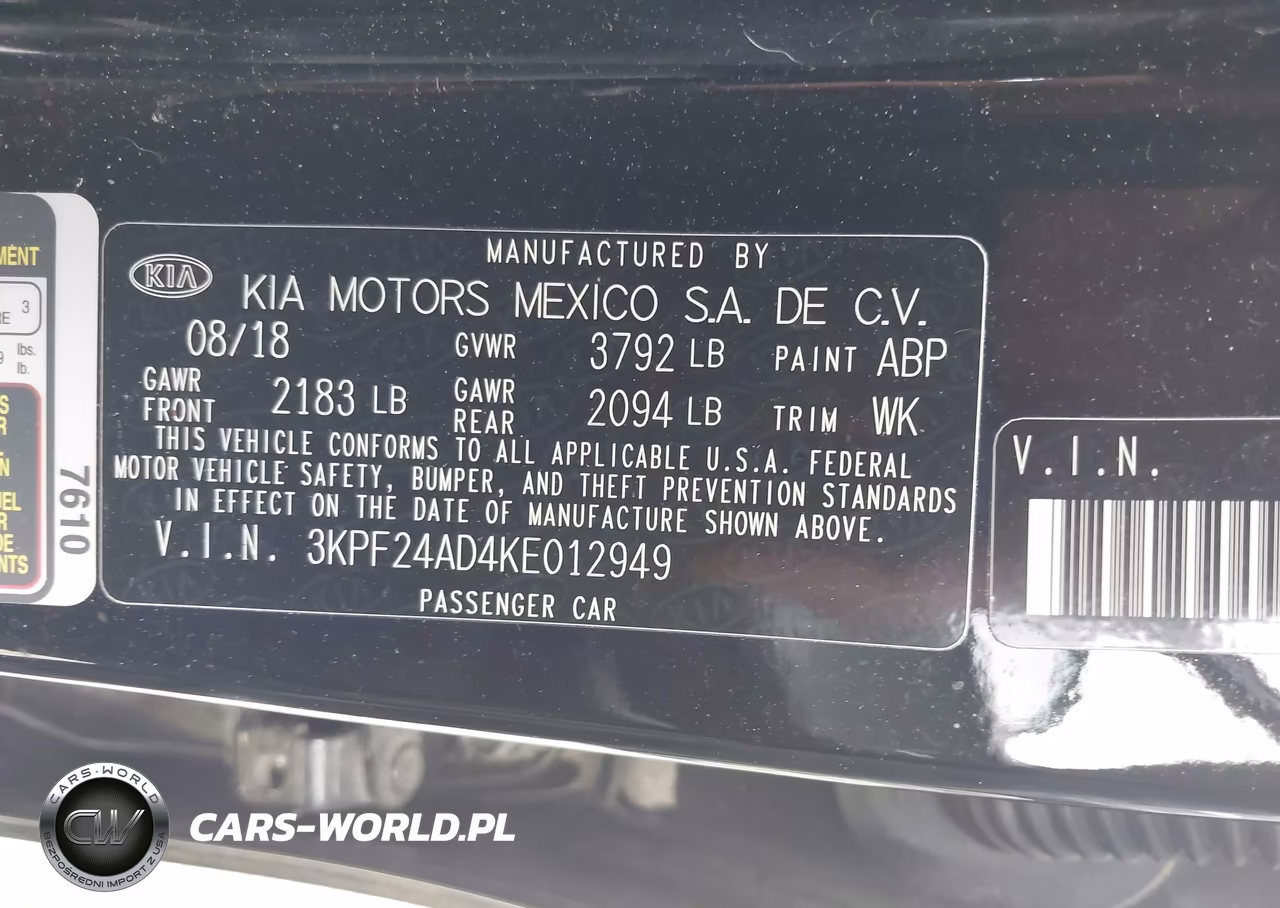2019 Kia Forte Lxs VIN:3KPF24AD4KE012949 - 9