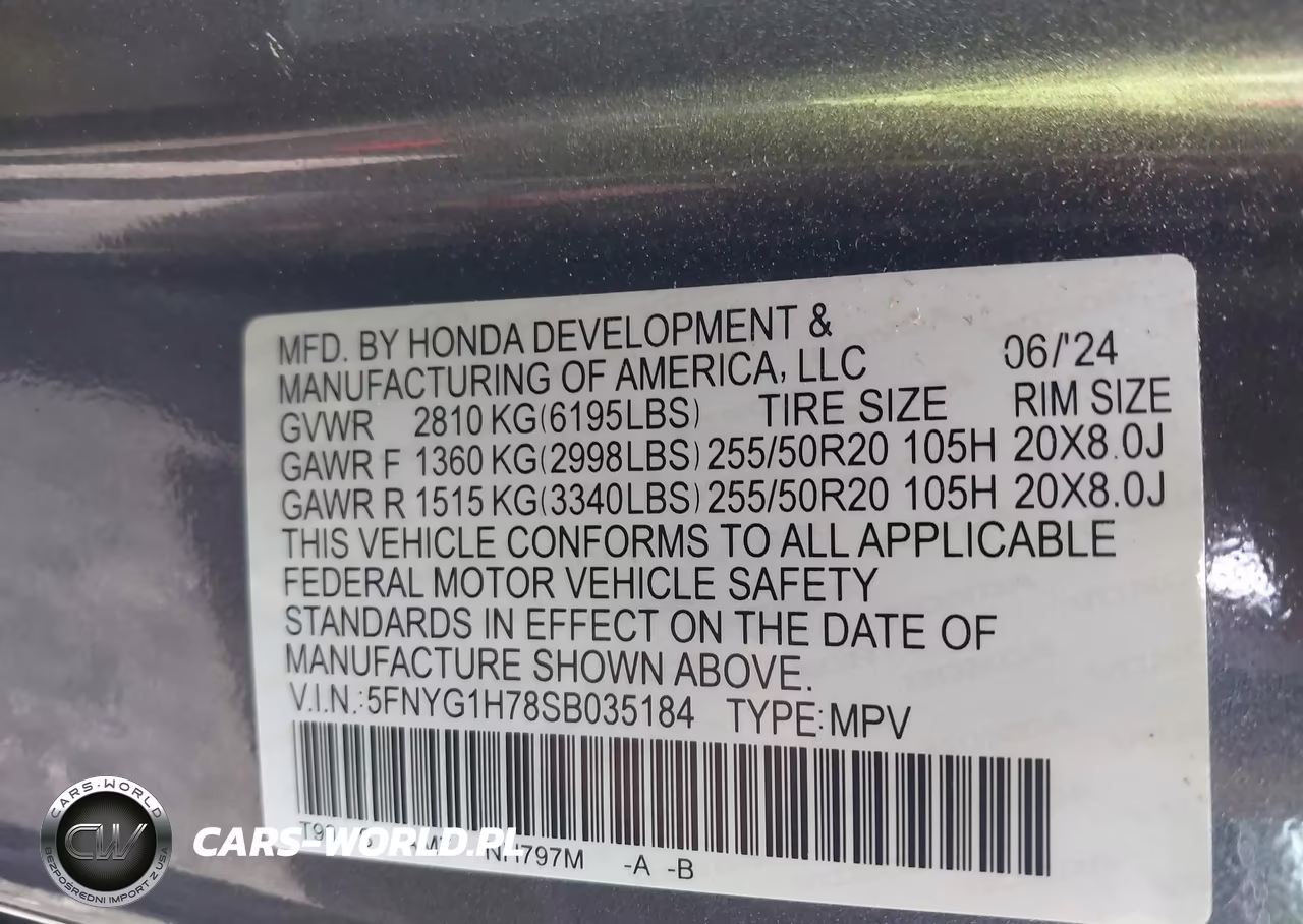 2025 Honda Pilot Touring VIN:5FNYG1H78SB035184 - 9