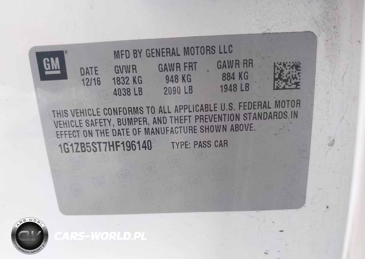 2017 Chevrolet Malibu Ls VIN:1G1ZB5ST7HF196140 - 9
