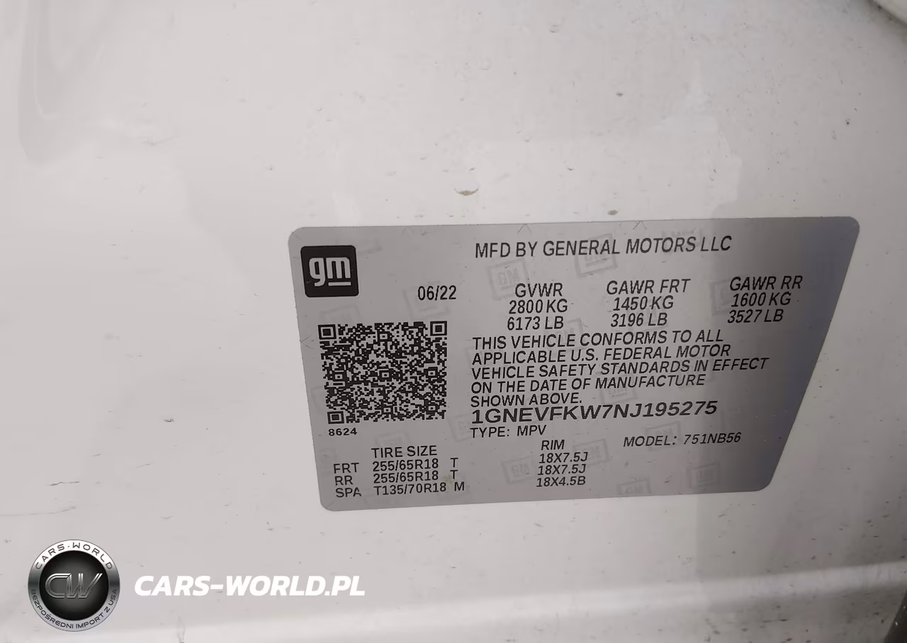 2022 Chevrolet Traverse Awd Ls VIN:1GNEVFKW7NJ195275 - 9