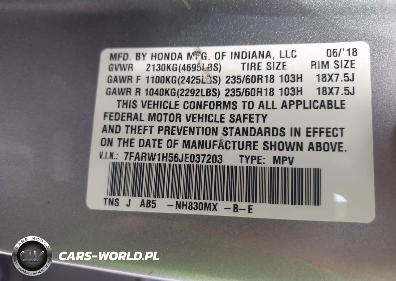 2018 Honda Cr-V Ex VIN:7FARW1H56JE037203 - 9