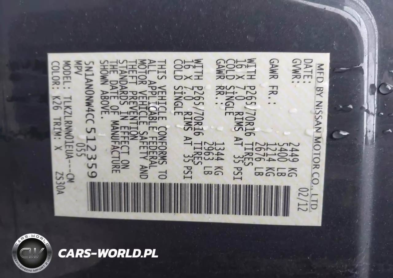 2012 Nissan Xterra S VIN:5N1AN0NW4CC512359 - 9