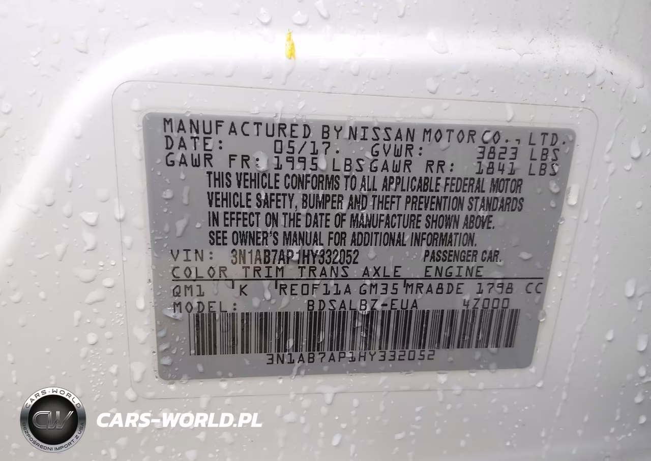 2017 Nissan Sentra S VIN:3N1AB7AP1HY332052 - 9