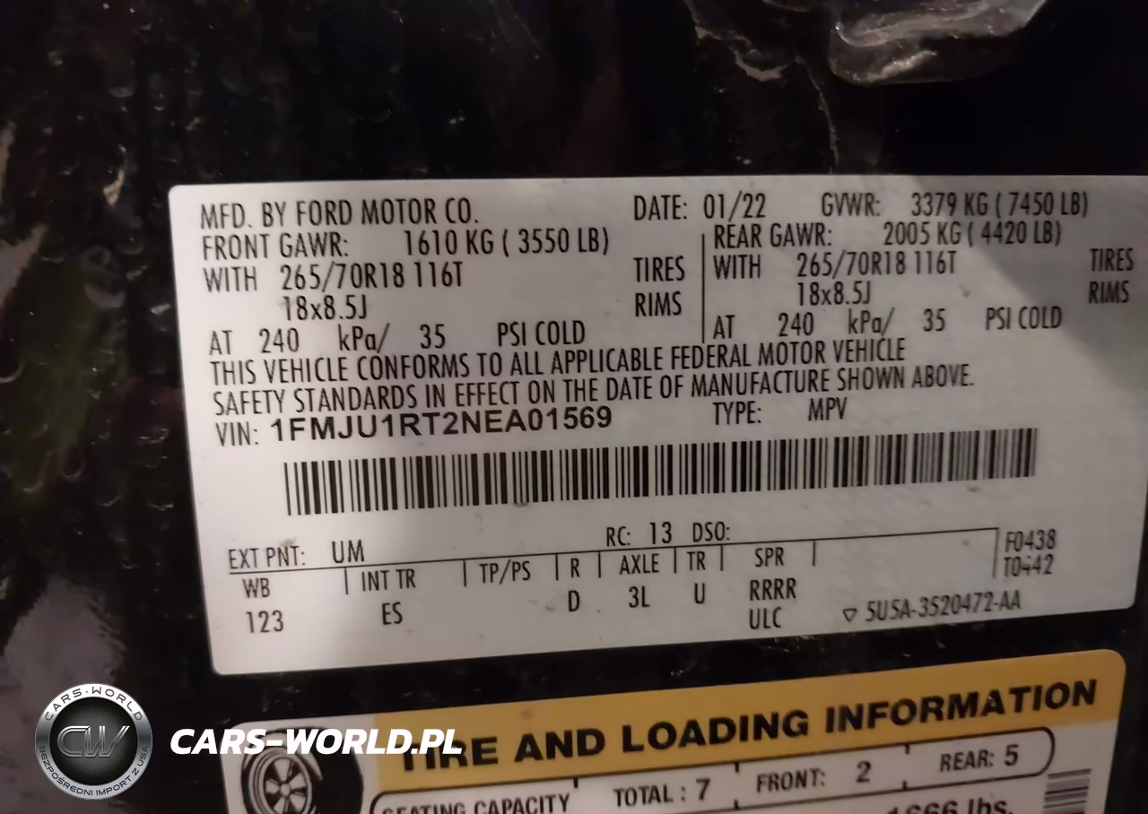2022 Ford Expedition Timberline VIN:1FMJU1RT2NEA01569 - 9