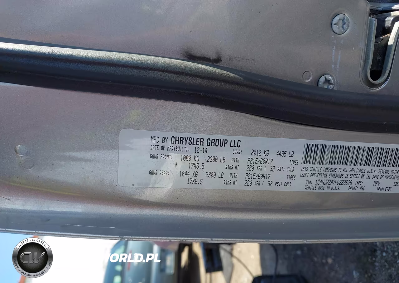 2015 Jeep Patriot Altitude Edition VIN:1C4NJPBA7FD220626 - 9