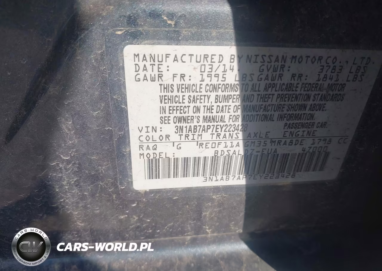 2014 Nissan Sentra Sv VIN:3N1AB7AP7EY223428 - 9