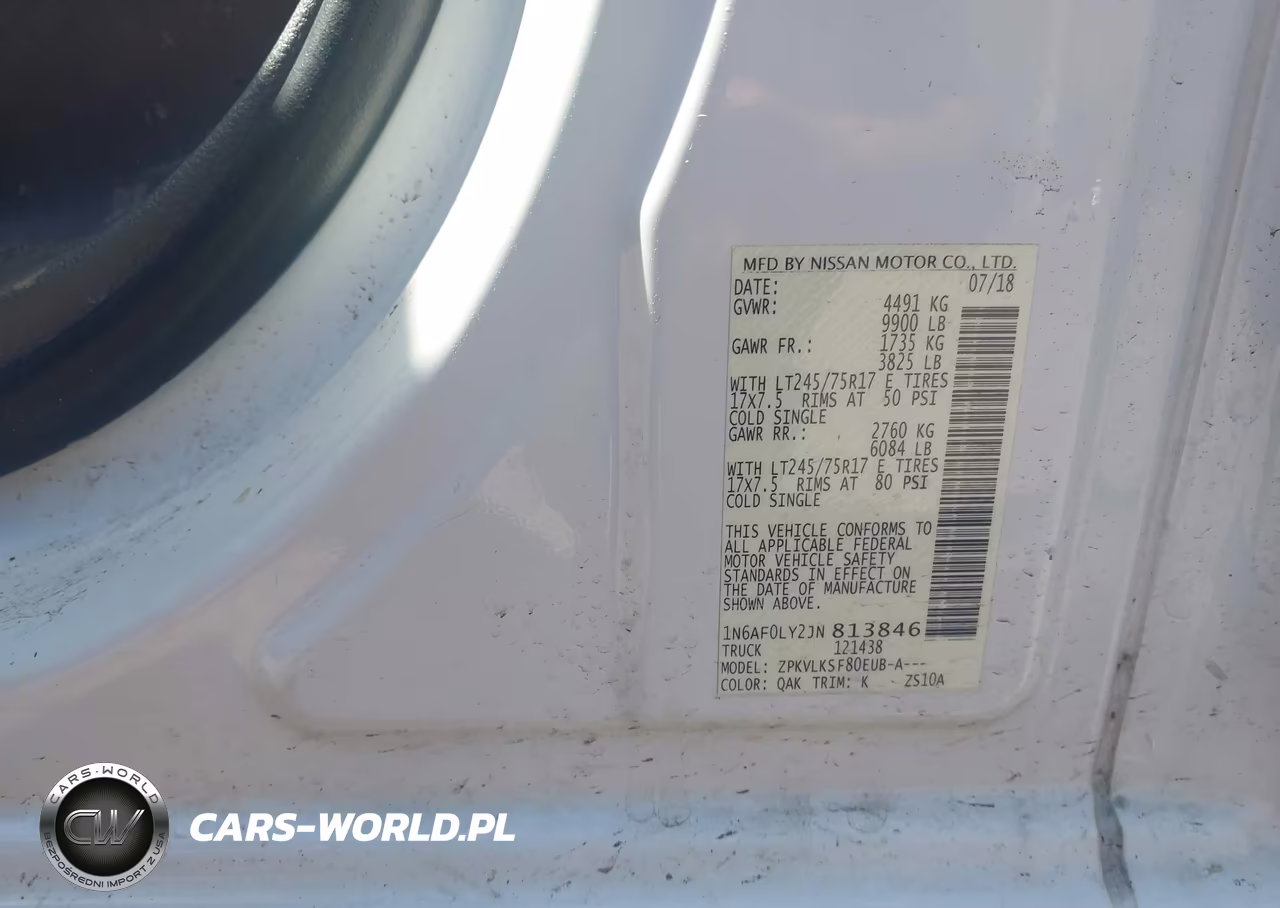 2018 Nissan Nv Cargo Nv3500 Hd Sl V8 VIN:1N6AF0LY2JN813846 - 9