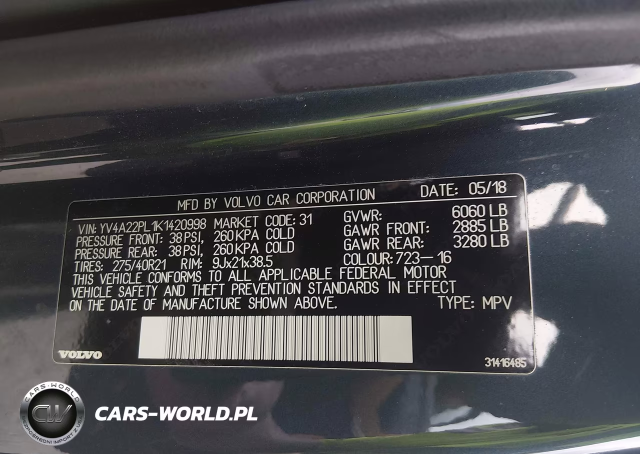 2019 Volvo Xc90 T6 Inscription VIN:YV4A22PL1K1420998 - 9