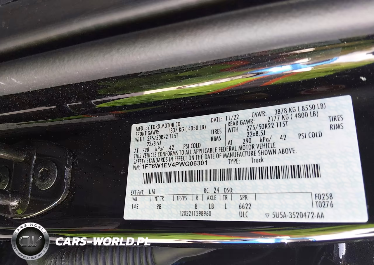 2023 Ford F-150 Lightning Platinum VIN:1FT6W1EV4PWG06301 - 9