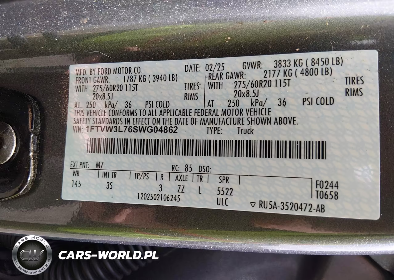 2025 Ford F-150 Lightning Flash VIN:1FTVW3L76SWG04862 - 9