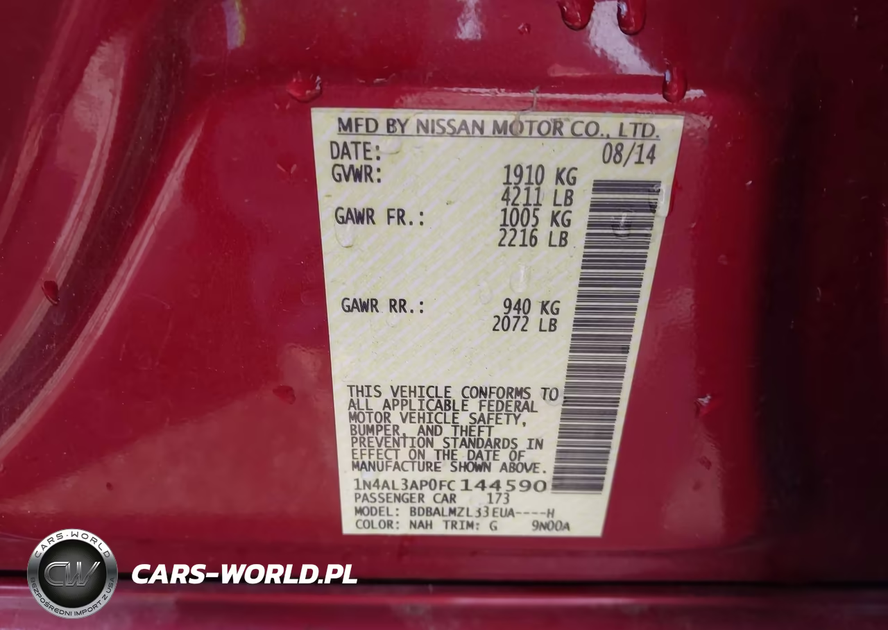 2015 Nissan Altima 2.5 VIN:1N4AL3AP0FC144590 - 9