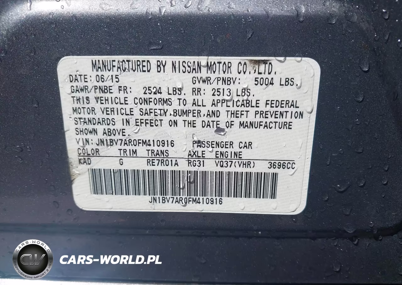 2015 Infiniti Q50 Premium VIN:JN1BV7AR0FM410916 - 9