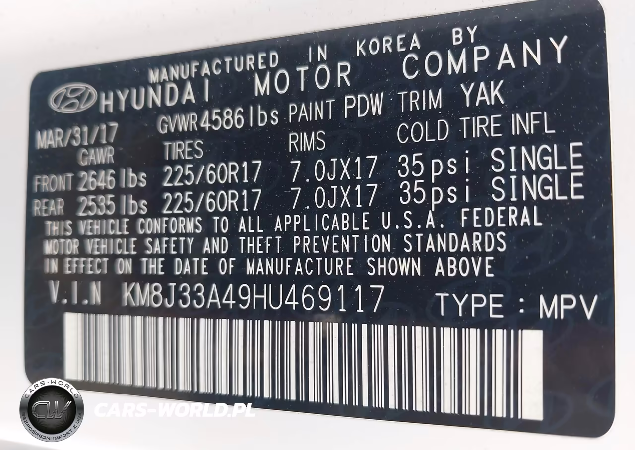 2017 Hyundai Tucson Se VIN:KM8J33A49HU469117 - 9