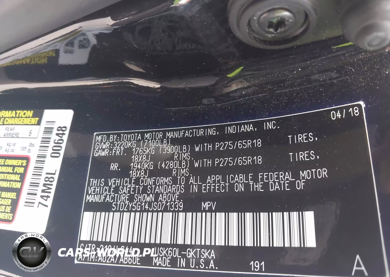2018 Toyota Sequoia Sr5 VIN:5TDZY5G14JS071339 - 9
