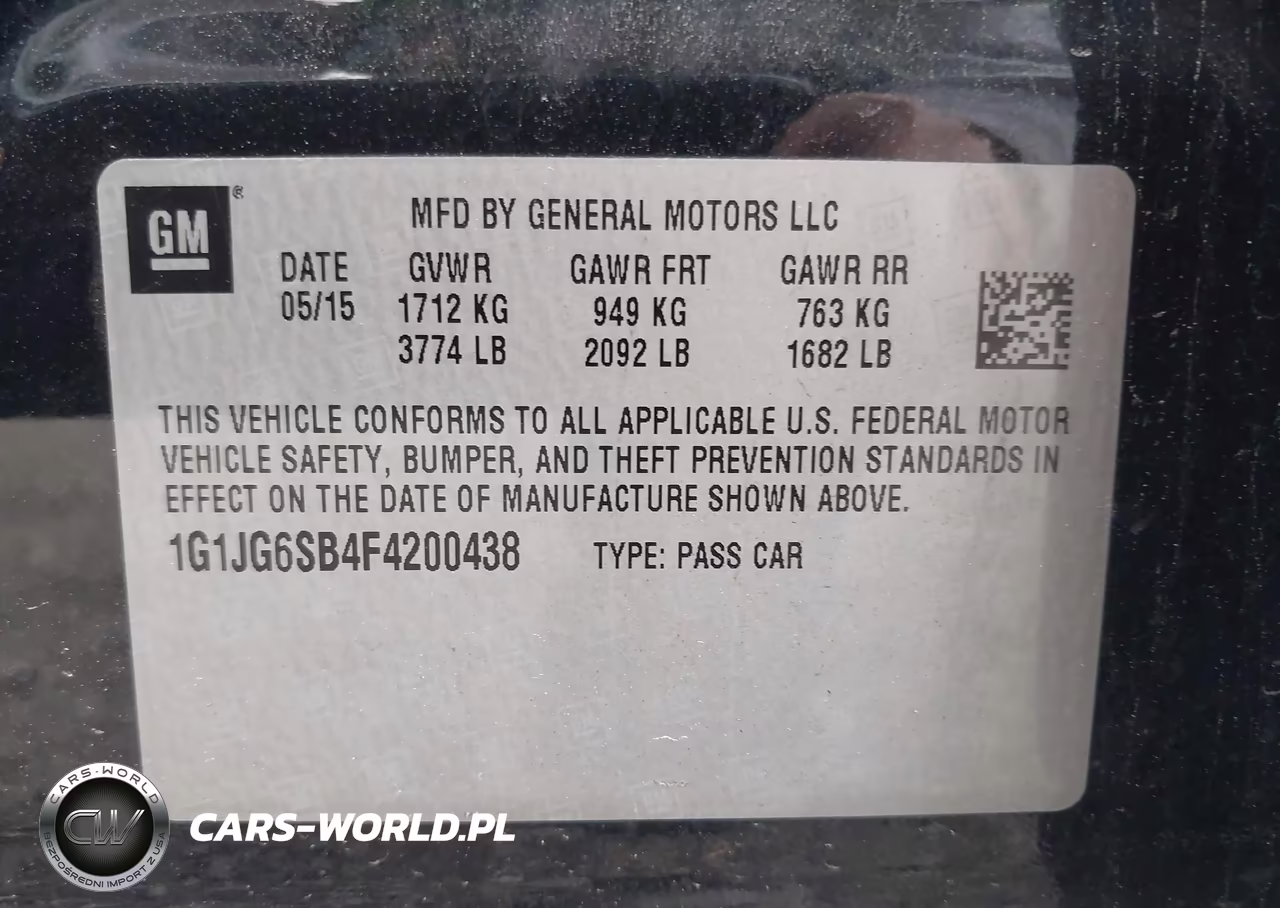2015 Chevrolet Sonic Rs Auto VIN:1G1JG6SB4F4200438 - 9