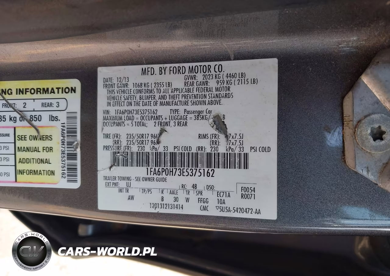 2014 Ford Fusion Se VIN:1FA6P0H73E5375162 - 9