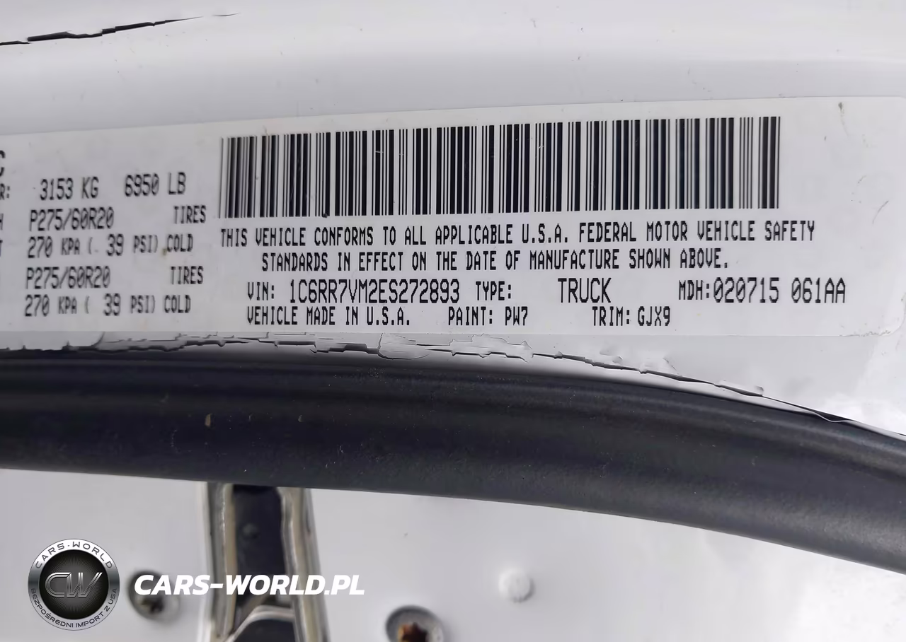 2014 Ram 1500 Laramie VIN:1C6RR7VM2ES272893 - 9