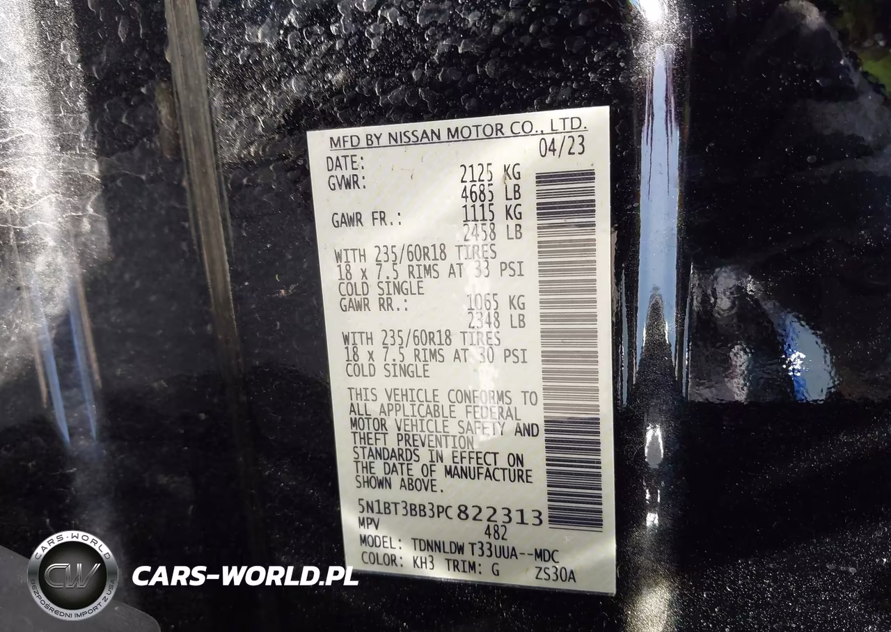 2023 Nissan Rogue Sv Intelligent Awd VIN:5N1BT3BB3PC822313 - 9