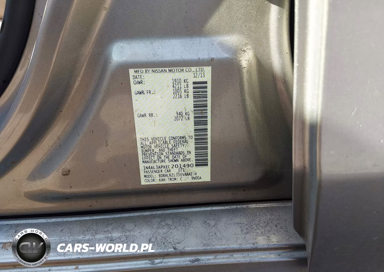 2014 Nissan Altima 2.5 S VIN:1N4AL3APXEC201490 - 9