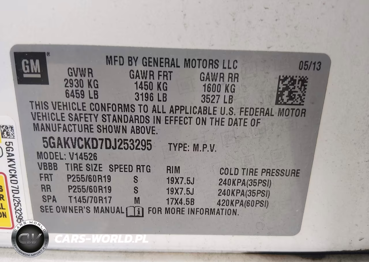 2013 Buick Enclave Leather VIN:5GAKVCKD7DJ253295 - 9