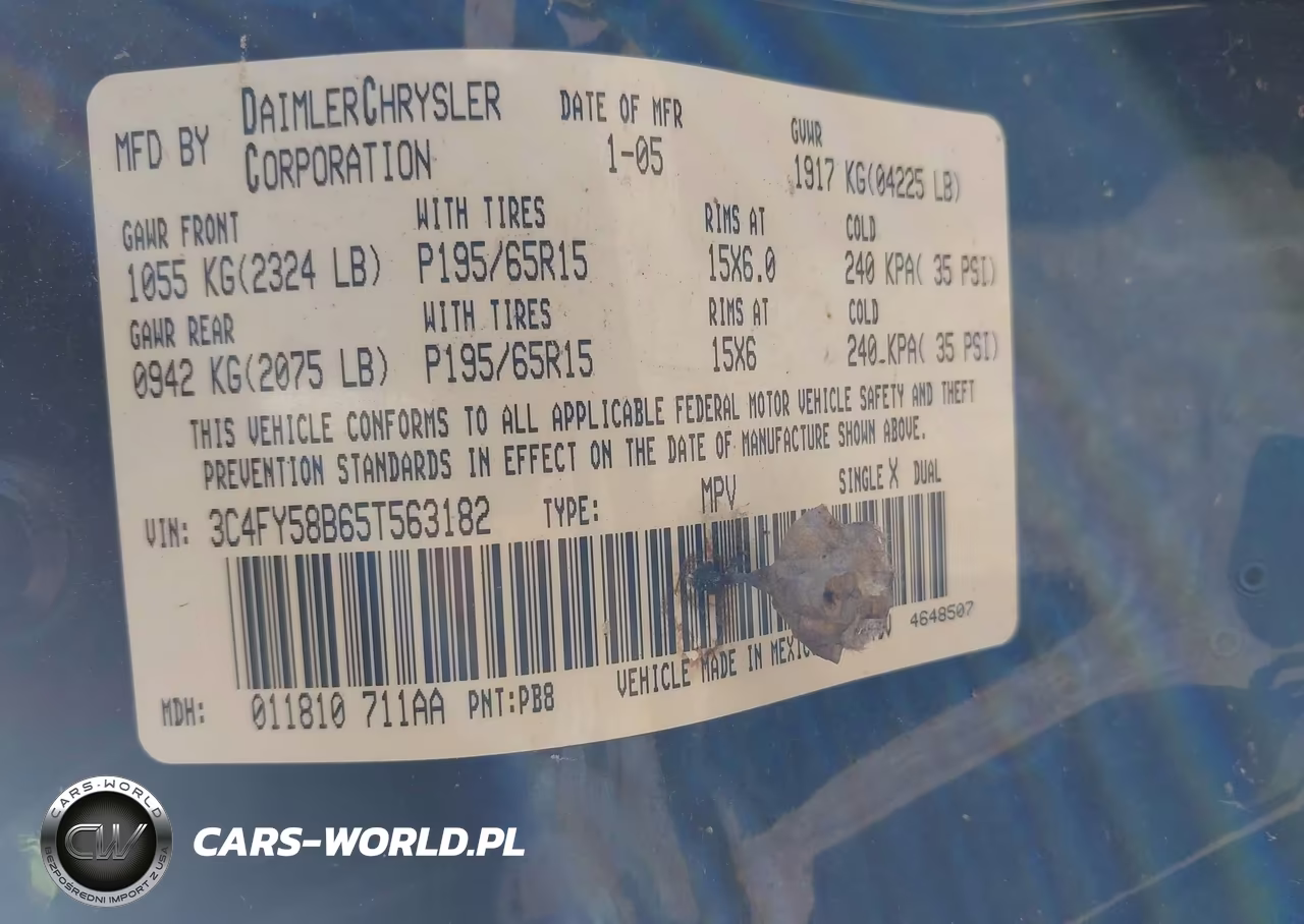 2005 Chrysler Pt Cruiser Touring VIN:3C4FY58B65T563182 - 9