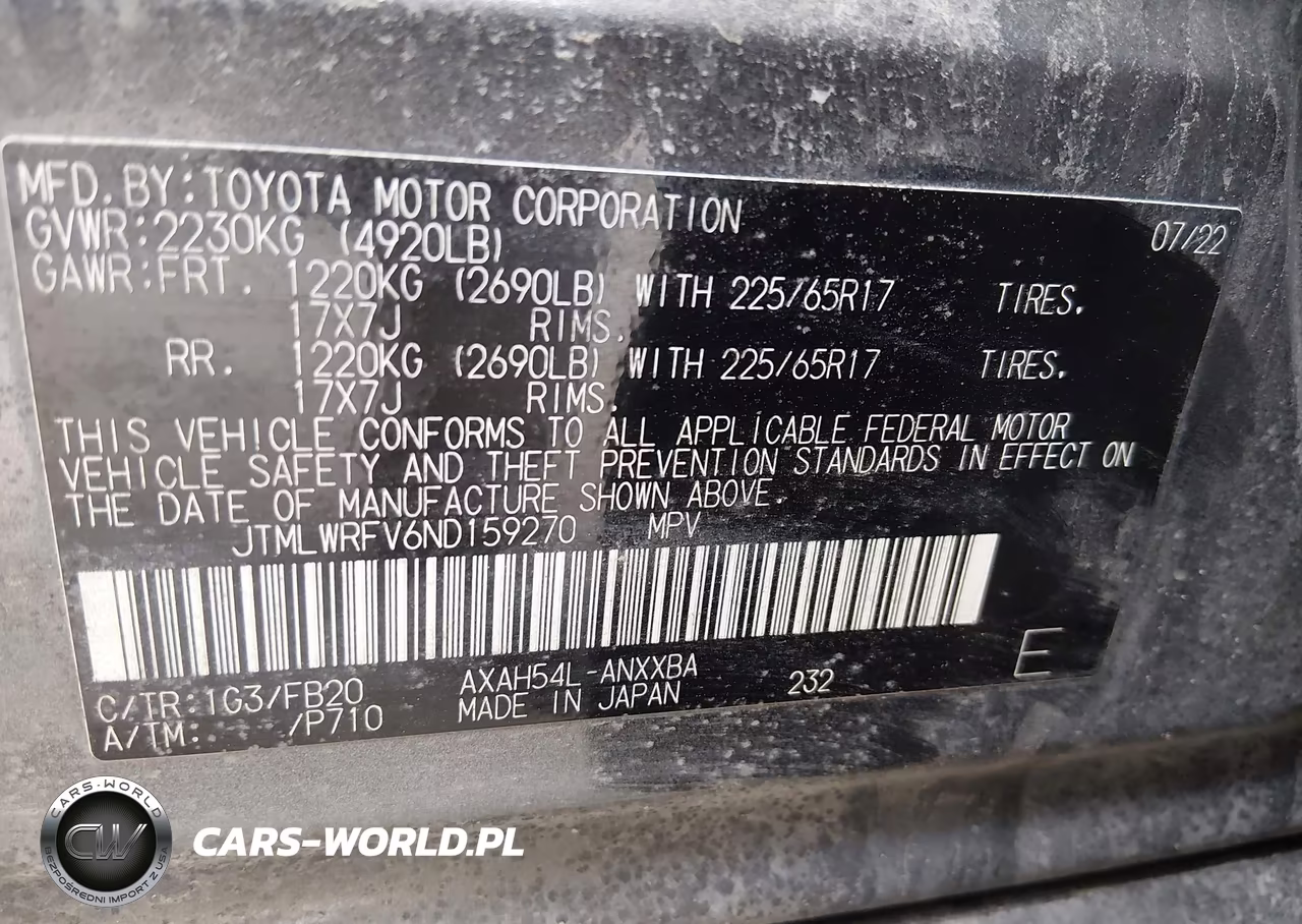 2022 Toyota Rav4 Hybrid Le VIN:JTMLWRFV6ND159270 - 9