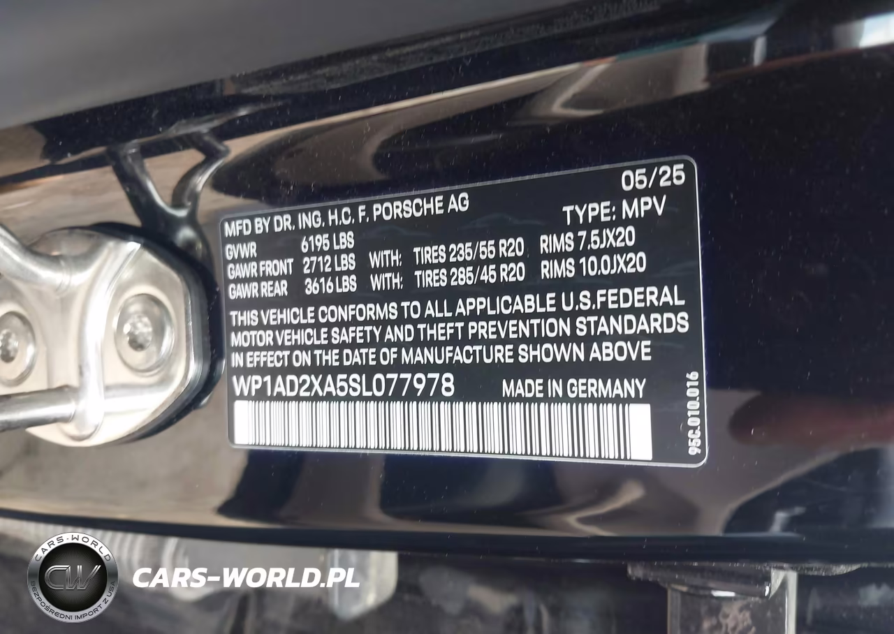2025 Porsche Macan Electric VIN:WP1AD2XA5SL077978 - 9