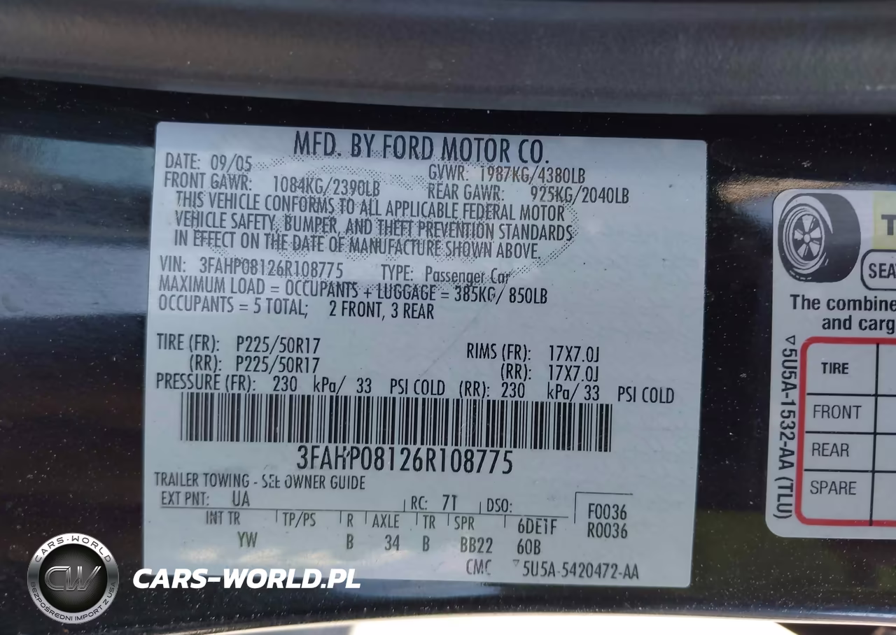 2006 Ford Fusion Sel VIN:3FAHP08126R108775 - 9