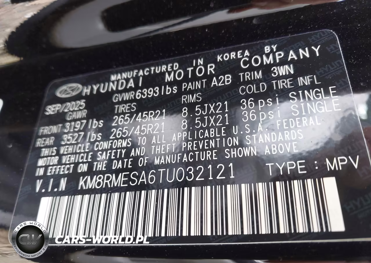 2026 Hyundai Palisade Hev Calligraphy VIN:KM8RMESA6TU032121 - 9