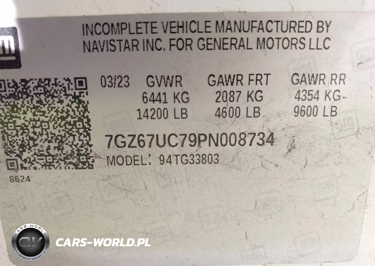 2023 GMC Savana Cutaway 4500 Van VIN:7GZ67UC79PN008734 - 8