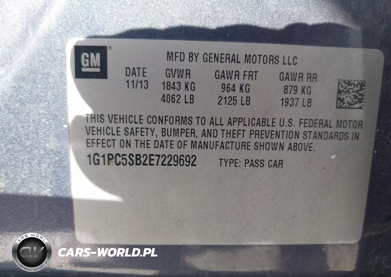 2014 Chevrolet Cruze 1Lt Auto VIN:1G1PC5SB2E7229692 - 9