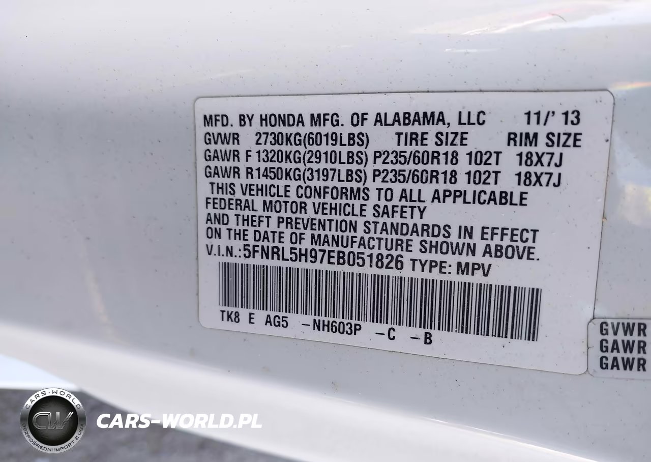 2014 Honda Odyssey Touring-Touring Elite VIN:5FNRL5H97EB051826 - 9