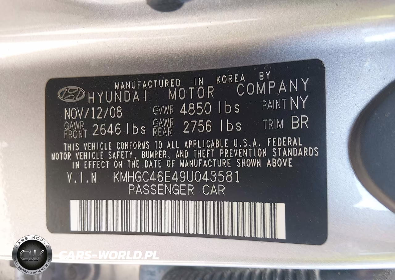 2009 Hyundai Genesis 3.8 VIN:KMHGC46E49U043581 - 9