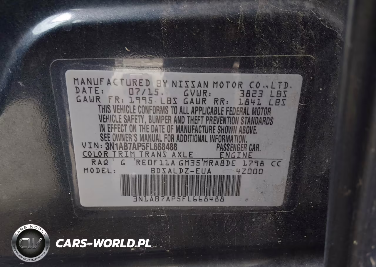 2015 Nissan Sentra Sv VIN:3N1AB7AP5FL668488 - 9