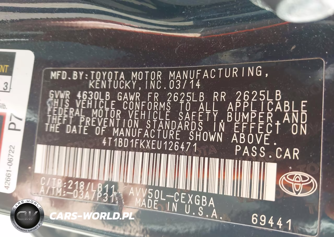 2014 Toyota Camry Hybrid Xle VIN:4T1BD1FKXEU126471 - 9