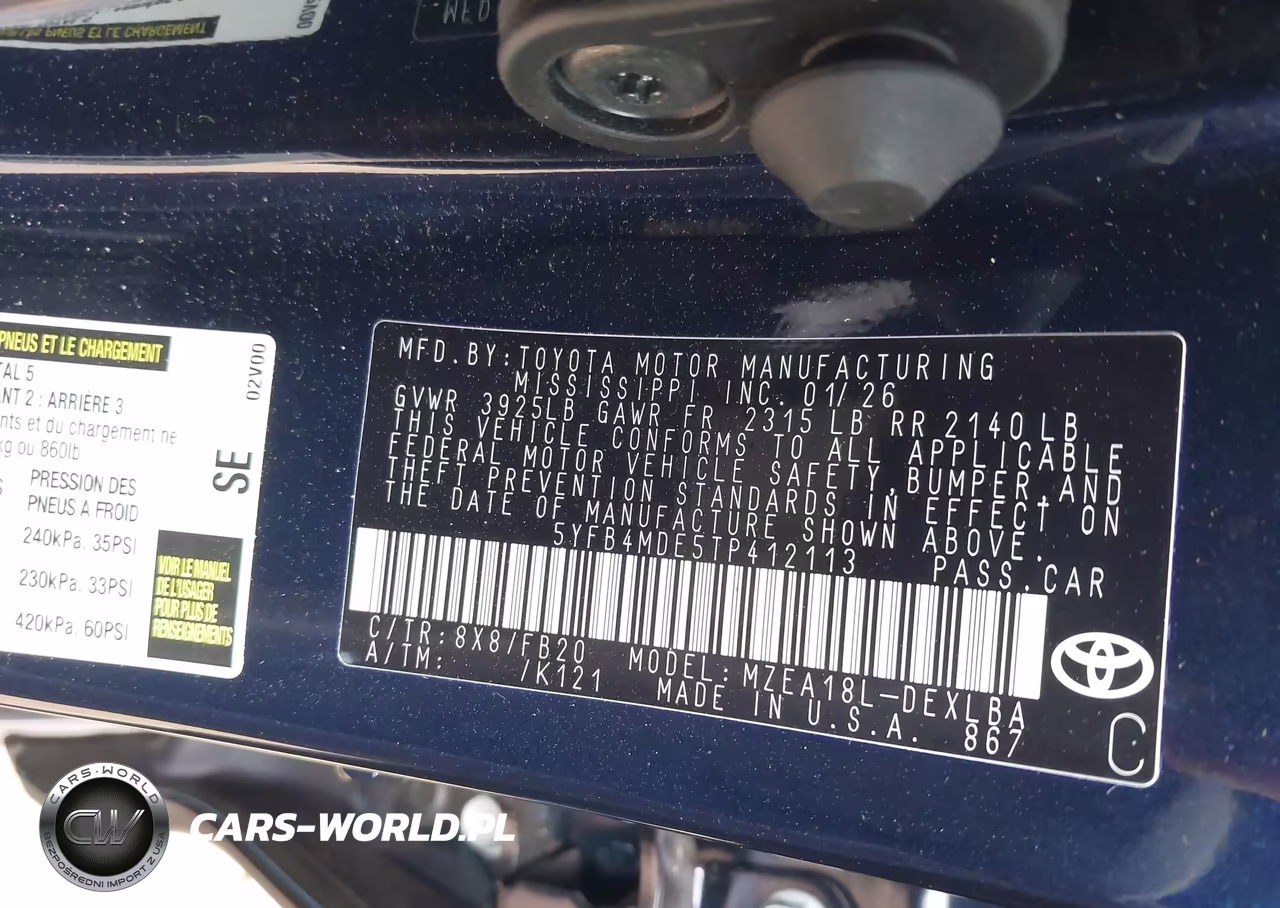 2026 Toyota Corolla Le VIN:5YFB4MDE5TP412113 - 9