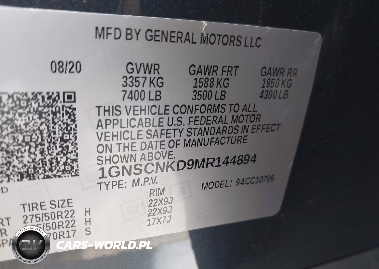 2021 Chevrolet Tahoe 2Wd Lt VIN:1GNSCNKD9MR144894 - 9